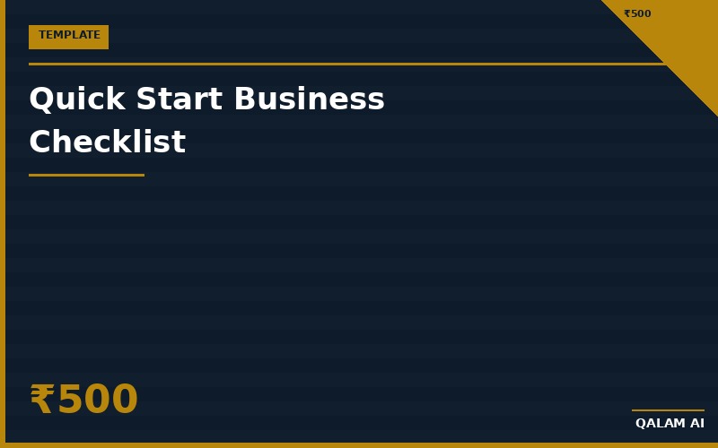 Quick Start Business Checklist